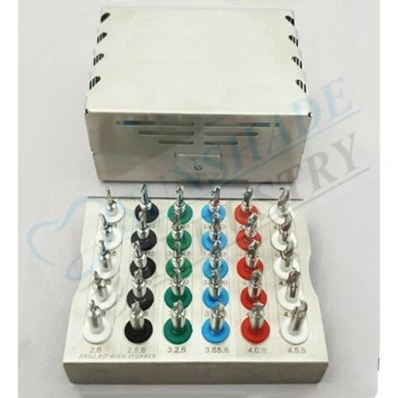 Dental Implant Conical Drills with Stopper Universal Kit 30 PCs Kit